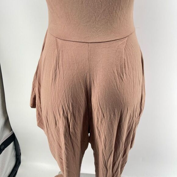 Heart & Hips Taupe Strapless Harem Jumpsuit – Women’s Medium, Stretch One-Piece - Picture 8 of 17